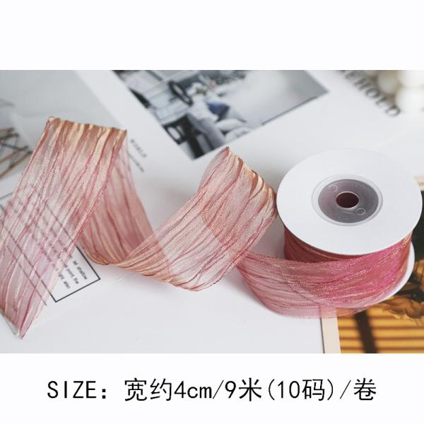 Полиэстерная лента для организмы 38 мм экологически безопасная бледно-розовая лента для организмы