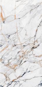 12mm Glazed Porcelain Tile Gilt Years Grey Polished Slate Marble Slab 1600