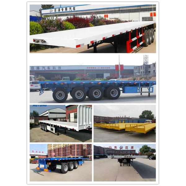 Carga útil máxima 60TONAS Remolque de camión de plataforma plana para el transporte de contenedores duraderos