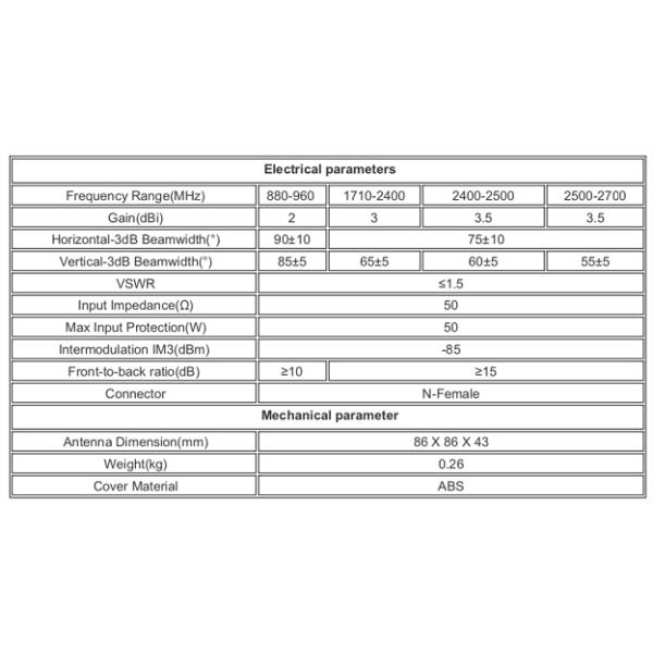 800-2700MHz Beautify the antenna switch type Indoor beautification antenna Mini plate antenna