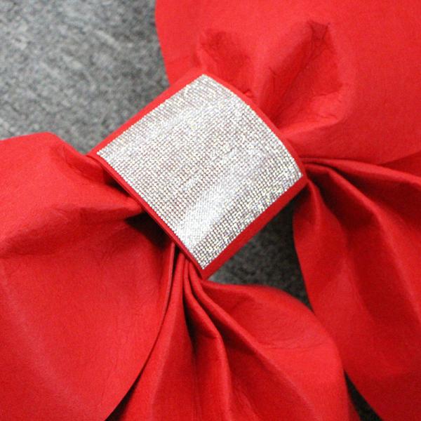 Large Bows for Car Decoration Giant Red Car Bows in Eye-Catching Floral Design