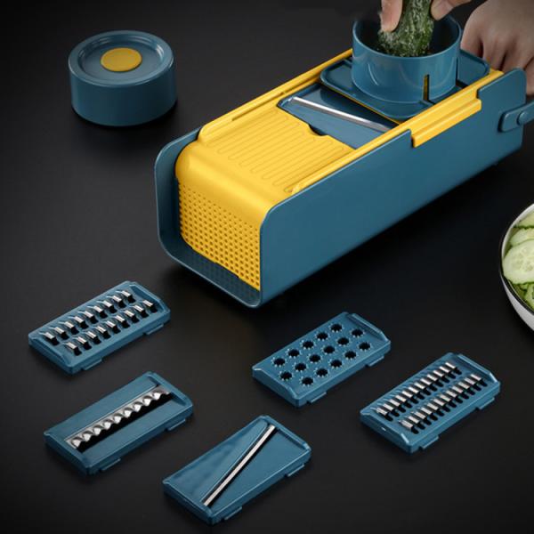 Blue Vegetable Mandoline Chopper Slicer Shredder Household Kitchen Tools
