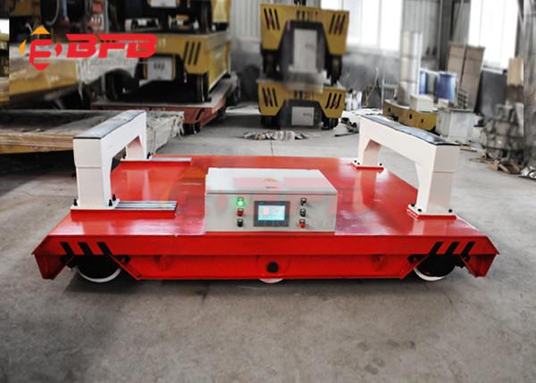 Electric Rail Coil Transfer Cart Battery Driven For Workshop 10 Ton