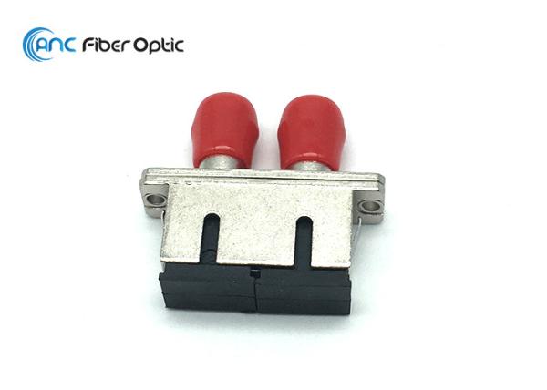 Duplex SC To ST Fiber Optic Adapters Female To Female Zinc Alloy Metal Housing