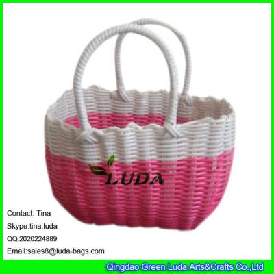 LUDA fashion ladies pp sea straw bag special designer pp tube beach bag wholesale
