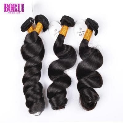 O cabelo fraco malaio não processado da onda do cabelo humano empacota o transporte da gota