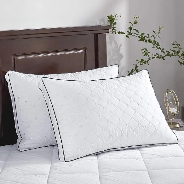 Gusset 100% Cotton Pillow Hypoallergenic White 100 Percent Down Comforter