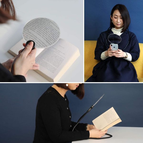 Free 2-in-1 (neck/table) Magnifying Glass 20X Magnifying Mirror with Light