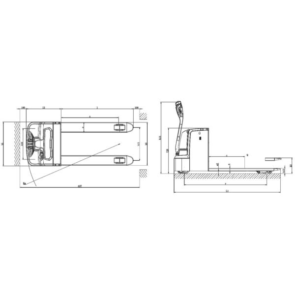Electronic Pallet Jacks Electric Pallet Truck Rated Traction Weight 2000 kg 3 Ton