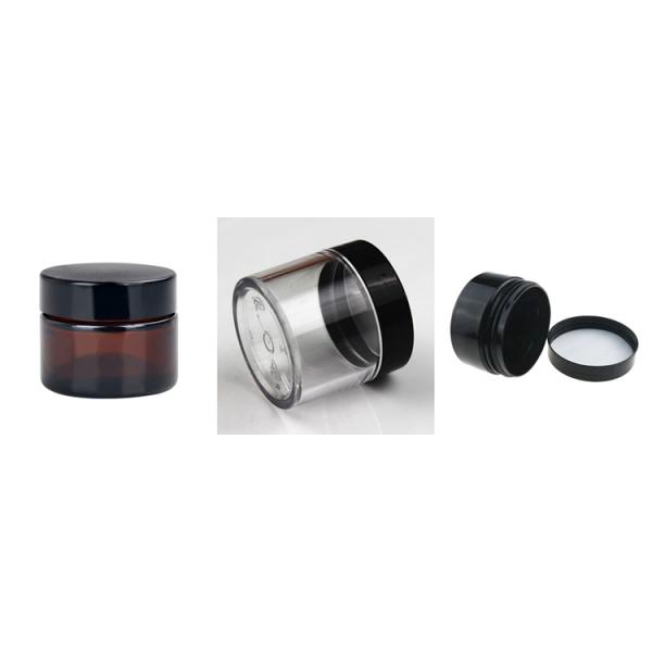 500ml Black Plastic Screw Cap Jars For Food Cosmetic Cream