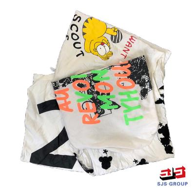 A cor branca 55cm usou a camisa lisa Rags do algodão T
