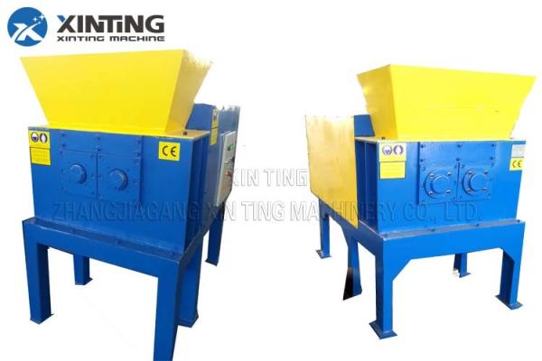 Filter Core Dual Shaft Shredder , Plastic Bottle Shredder Machine Low Rotation Speed