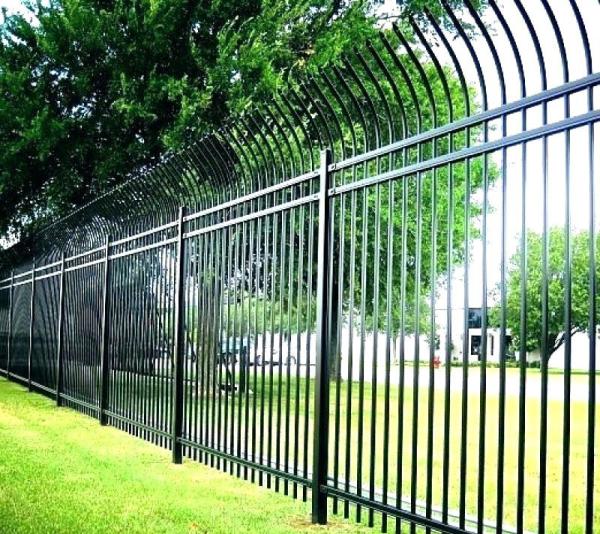 Black RAL Color  Wrought Iron Garden Fence 2400mmL X 2100mmH