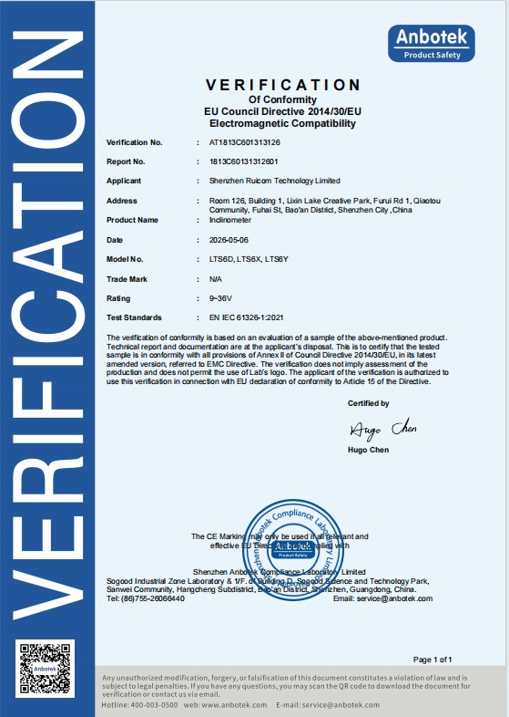 Shenzhen Ruicom Technology Co.,Ltd. Certifications