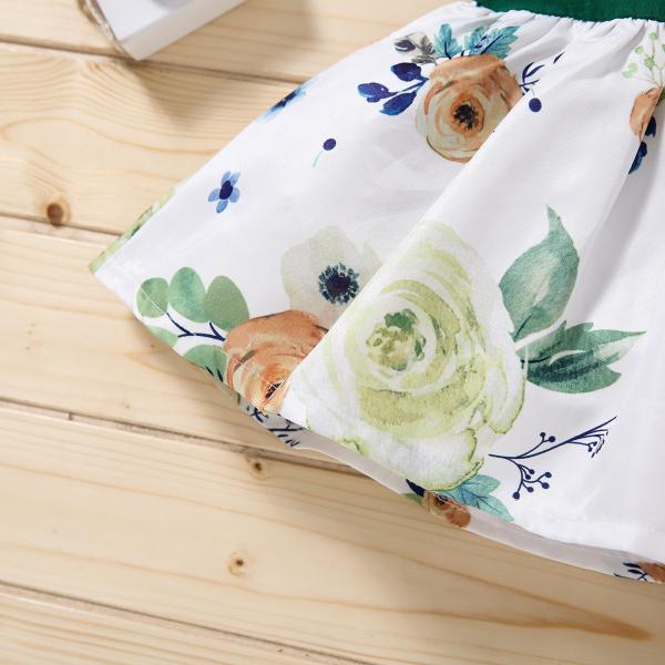 Green Stitching Patchwork Shirt Dress 43in Cotton Summer Dresses Sleeveless