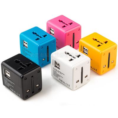 Adaptador universal de tomada de viagem com carregador USB inteligente de tipo C
