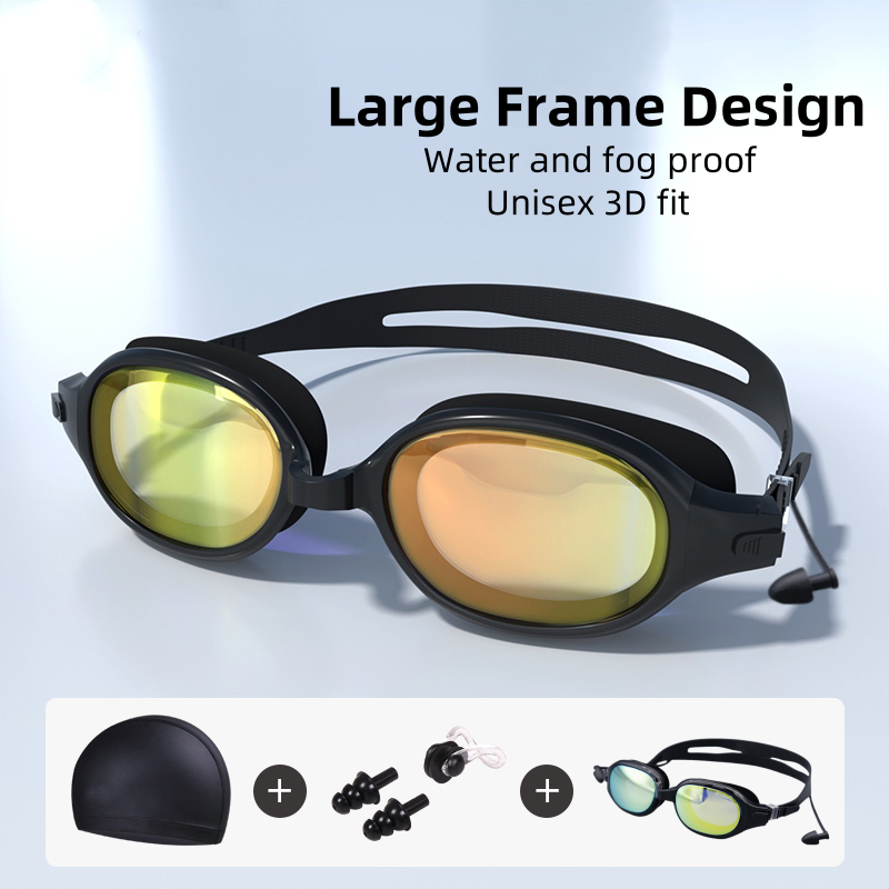High Definition Anti Fog Water Goggles UV Proof And Wide View For Adults