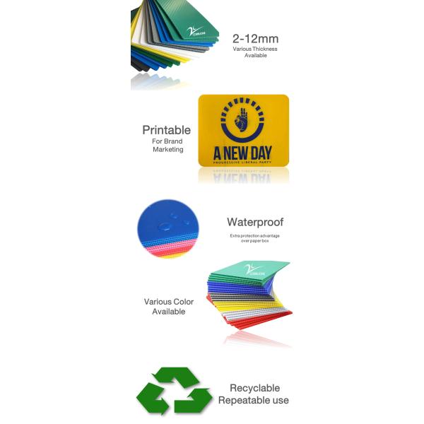 Sunproof пылает - retardant рифленый лист A4 Коропласт HDPE покрывает 4x8