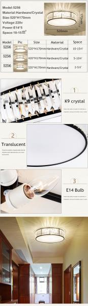 Modern Led Ceiling Lights Crystal Living room decor Creative Black chandelier lamp(WH-CA-98)