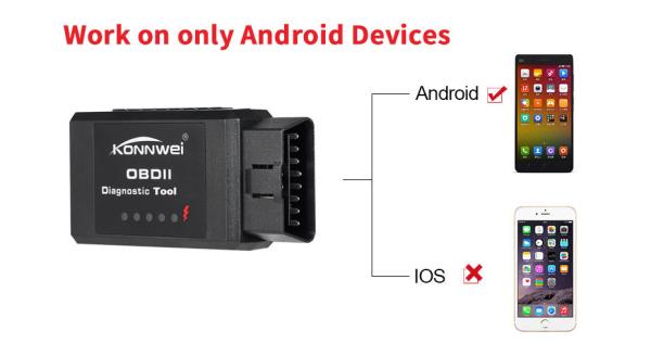 Original Bluetooth Diagnostic Scanner KONNWEI KW910 Scanner Elm327 Black Color