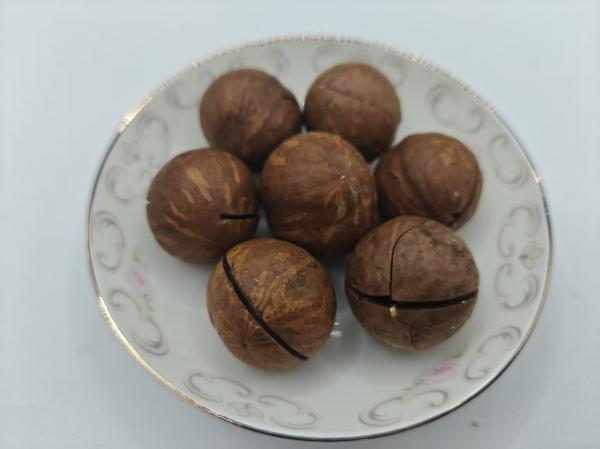 Delicious Natural Macadamia Nuts From In Plastic Bag
