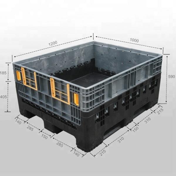 Collapsible Plastic Mesh Pallet Box from HUADING Heavy Duty Design 4T Static Load