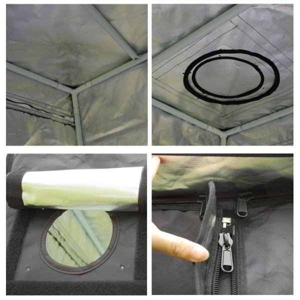 240*240*200cm 94*94*78 Inch 600D Indoor Plant Tent