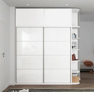 tempered glass door wardrobe,White wardrobe,wardrobes bedroom closet modern,l shape wardrobe,sliding built-in door