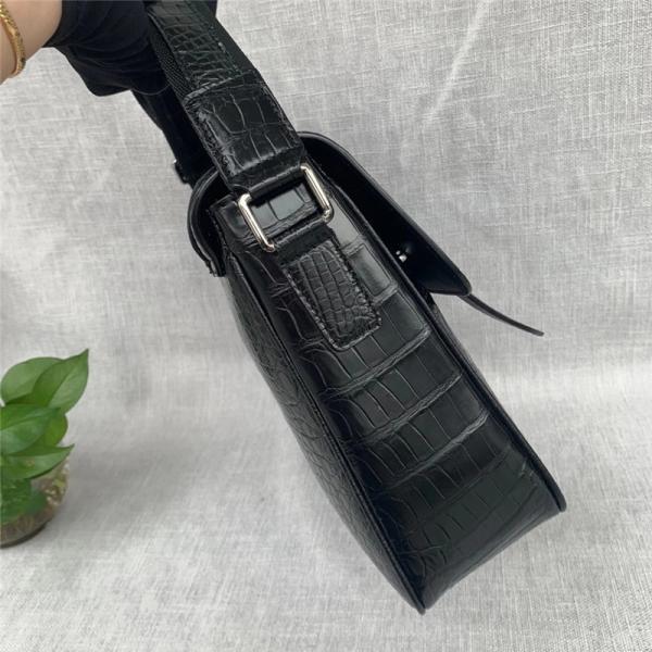 Authentic Crocodile Belly Skin Men's Satchels Purse Messenger Bag Genuine Alligator Leather Male Single Shoulder Bag