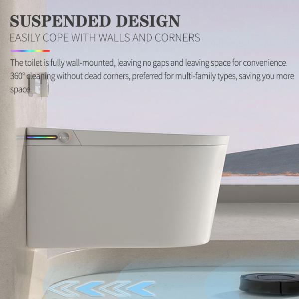 Elongated Bowl Smart Toilet Equipped With Siphon Jet Flushing Method