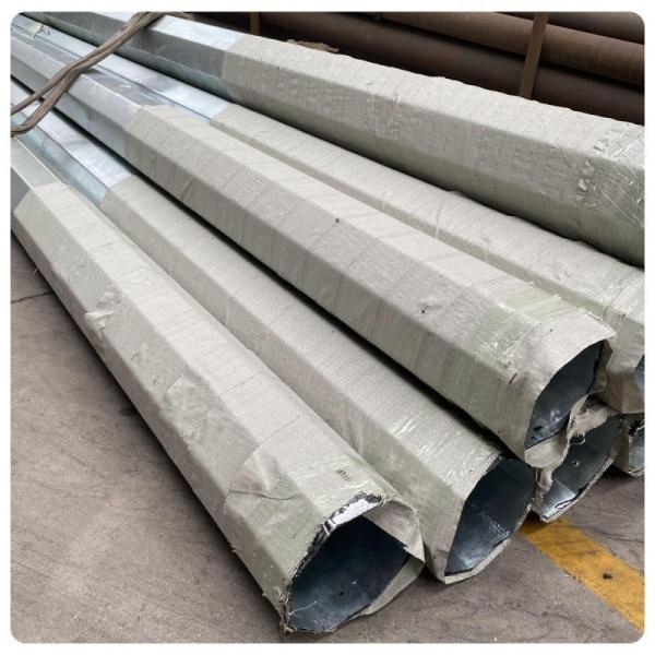 Middle Voltage 69kv 45-60FT Steel Electric Pole Anti Corrosion