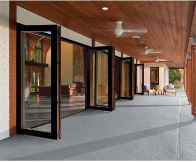 Customized Exterior Patio Bifold Door Aluminum Alloy 5.0mm Thickness