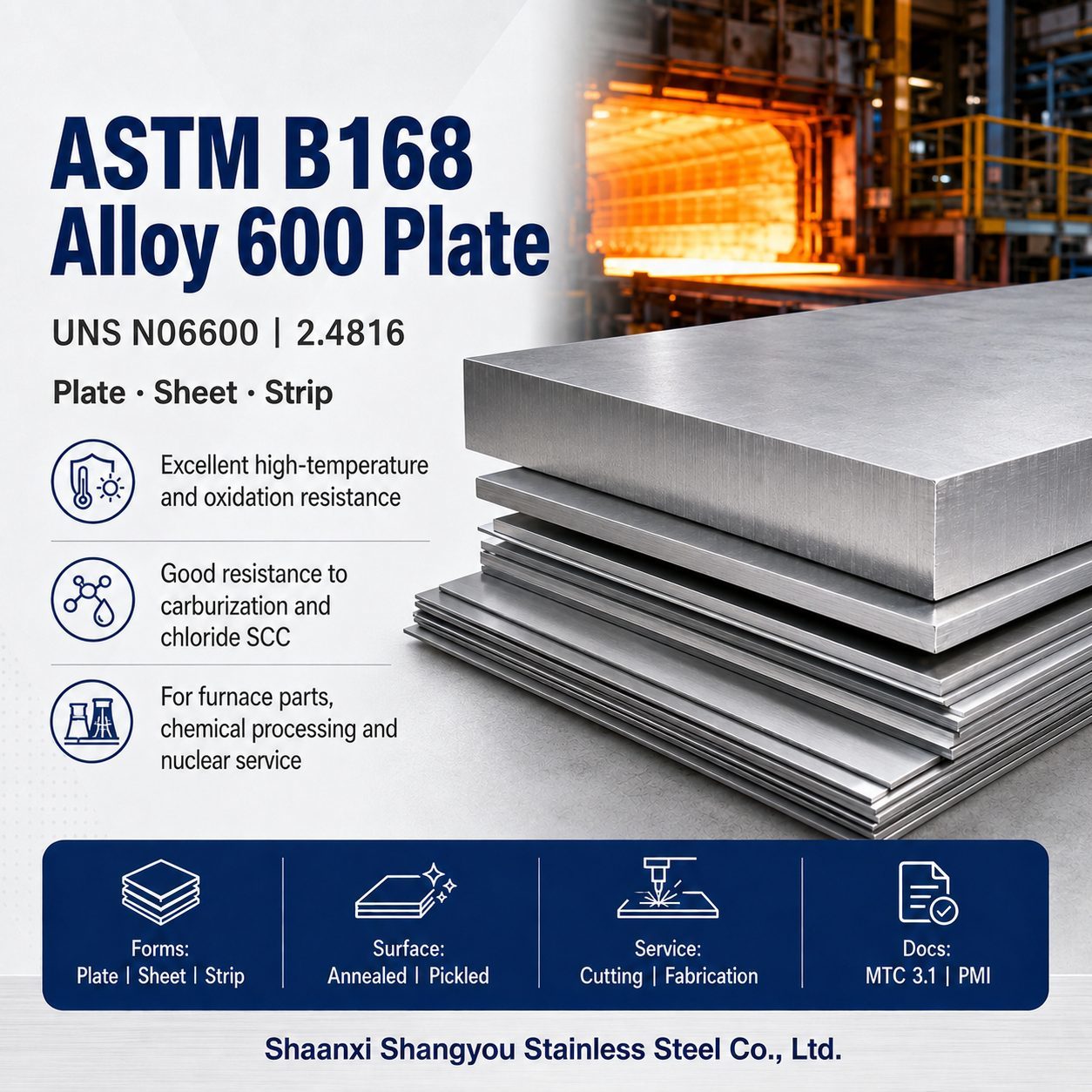 ASTM B168 Alloy 600 Plate | UNS N06600 | Inconel 600