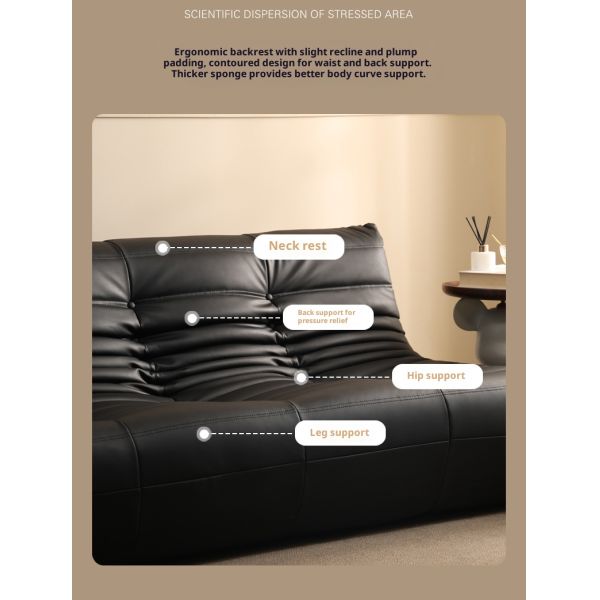 Genuine Leather Lazy Sofa Set Modern Design Eco-Friendly Small Apartment Leisure Lounge Home Furniture