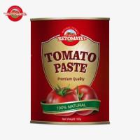 198g Pasta de tomate enlatada OEM Conforme às normas de produção ISO HACCP BRC FDA