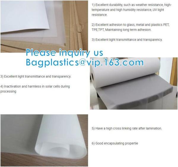 Biodegradable EVA Photovoltaic Film PEVA Laminated Film TPU Hot Melt Film TPU Adhesive Film Color TPU film