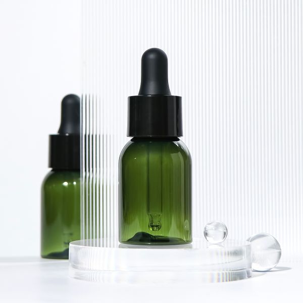 Custom 30ml 50ml Frosted Gradient PET Dropper Bottle with Medical-Grade Silicone for Serums & Oils
