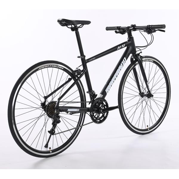 GOMID Alloy Road Custom Bicycle 700c Hybrid Road Bike With Simulated Carbon Fiber Frame