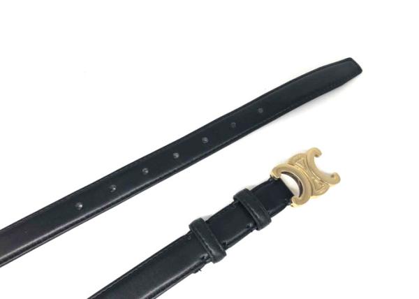 Women Black  2.5cm Genuine Leather Waist Belts For Jeans