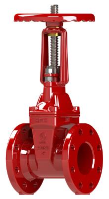 Tipo sulcado flange padrão assentado resiliente da válvula de porta FM/UL