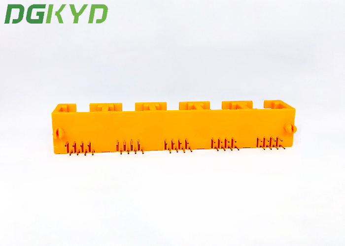 Оранжевый незаслоненный RJ45 Multi гаван Pin портов 8 соединителя 8 для переключателя локальных сетей