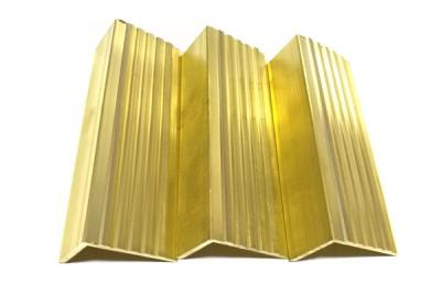 Rust Resistant 59%Cu Decorative Brass Stair Nosing For Marble Edge