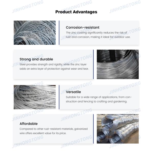 Coil Diameter 0.38-4mm Galvanized Wire for Supply Protective Construction Hot-dip Q195 Low Carbon Steel Iron Wire Gi Wire 16 Gauge