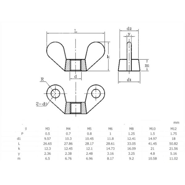 Din 2826 Grade 5 Stainless Steel 3/8 Butterfly Wing Nut