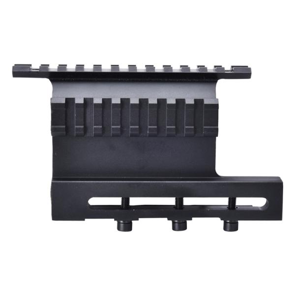 Side Mount Sight Scope Mount System with 127mm Bottom Length and Matte Black Finish