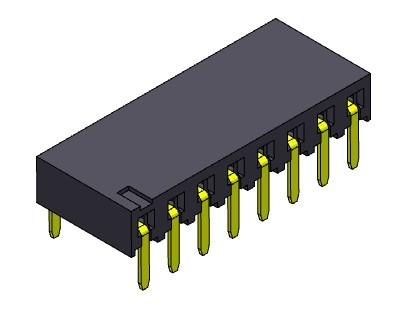 2.54mm Single Row Entry Dip Connector Type 1*2PIN To 1*40PIN H=3.40mm