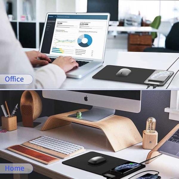 Заряжатель 7.5W коврика для мыши PU 9V 2A ABS беспроводной с быстрыми портами USB