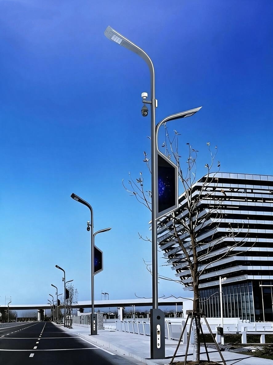 Outdoor Light Pole LED Display Screen High Brightness For Smart City