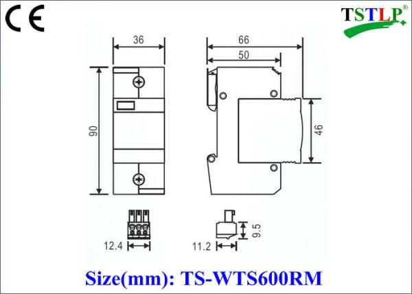20ka - 40kA Din Rail Surge Suppressor Wind Turbine 600v / 750v / 1000v