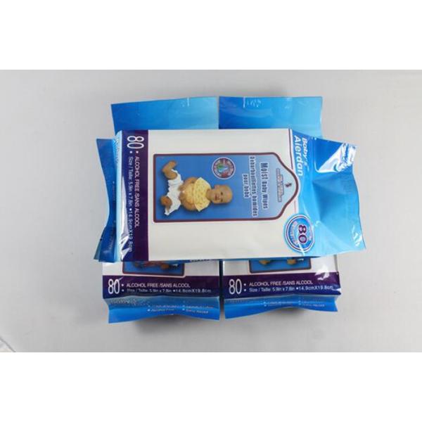 Alcohol Free Natural Organic Face Wipes Spunlace Nonwoven For Adults , White Color